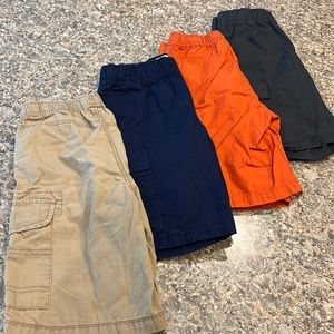Lot of 4 youth boys cargo shorts. Size 8.